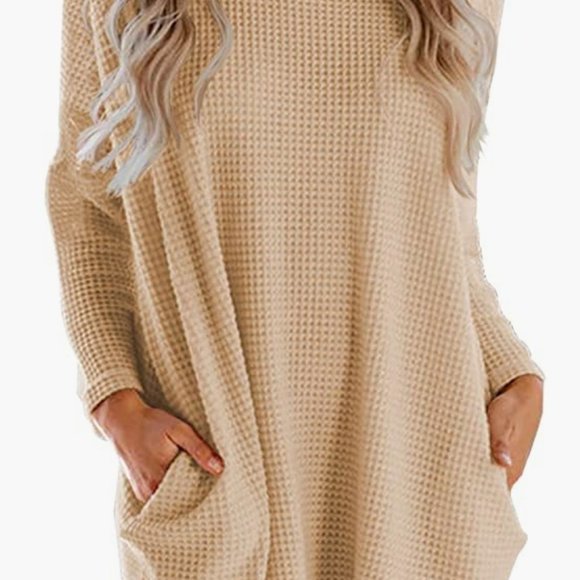 Miholl Waffle Knit Cowl Neck Dress - Picture 6 of 8